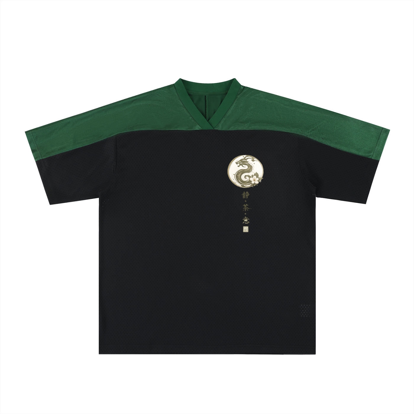 Oversized Mesh V-Neck Soccer Jersey