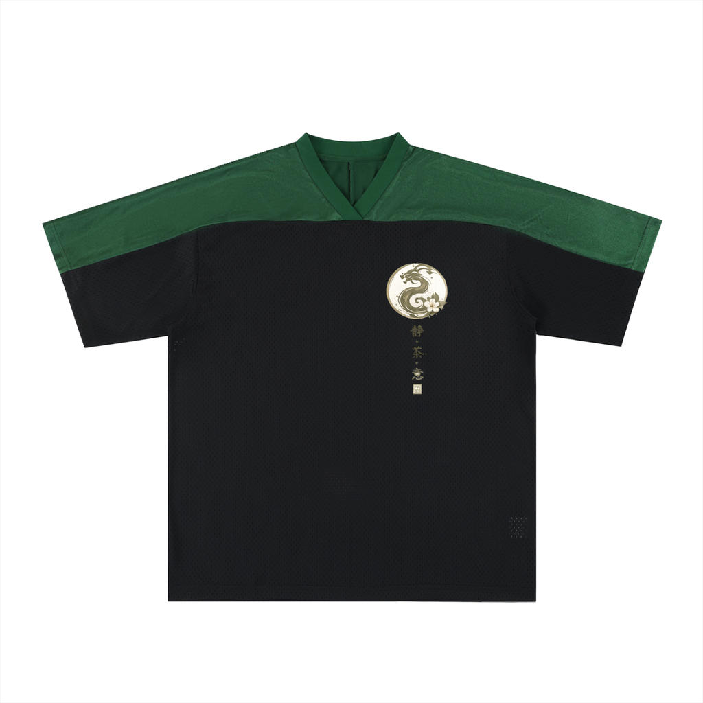 Oversized Mesh V-Neck Soccer Jersey