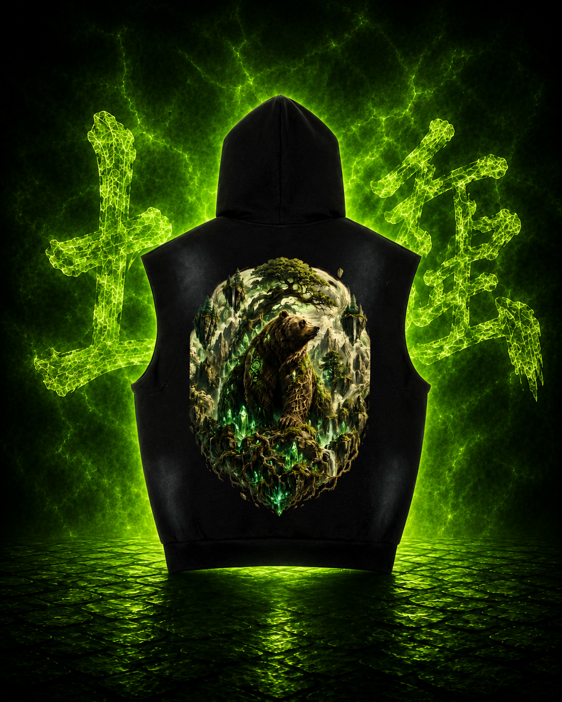 Stone Bear Sleeveless Hoodie